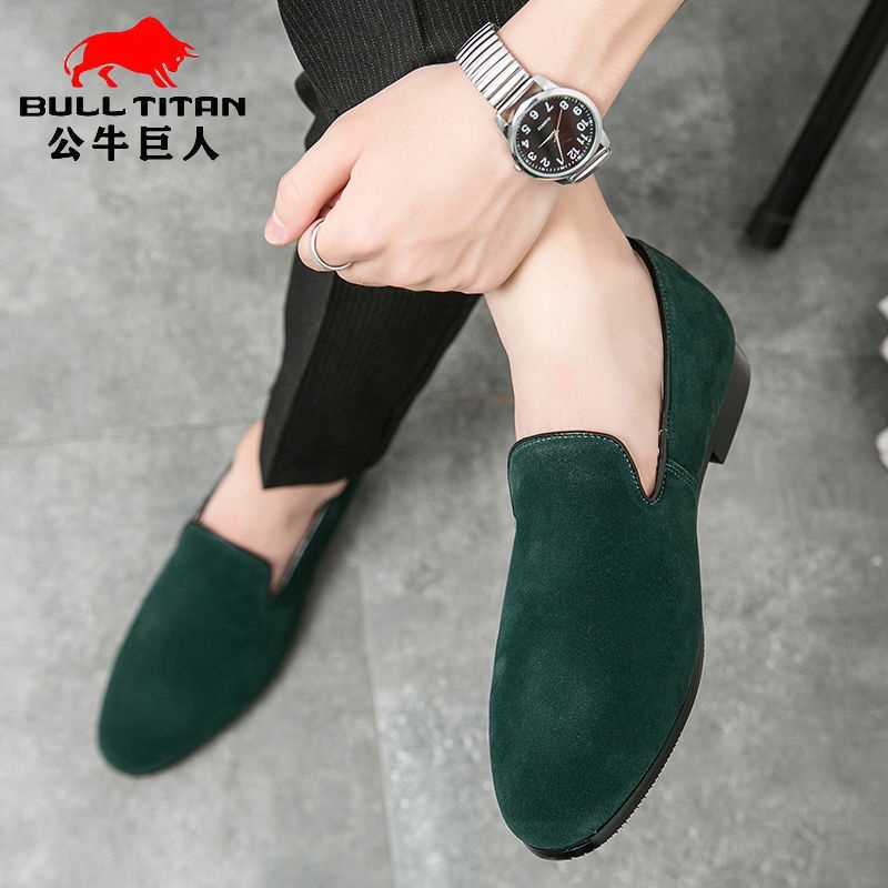 Giày Lười Da Lộn Mũi Nhọn Thời Trang Cho Nam