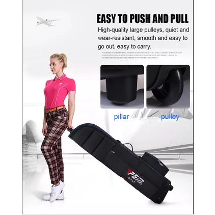 Cover túi gậy máy bay có khóa mã  - Extra Thick Golf Travelling Bag With Lock
