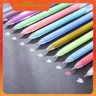 [HCM] Bút highlight kim tuyến, Bút gel nhũ ghi thiệp 12 màu, ống mực lớn