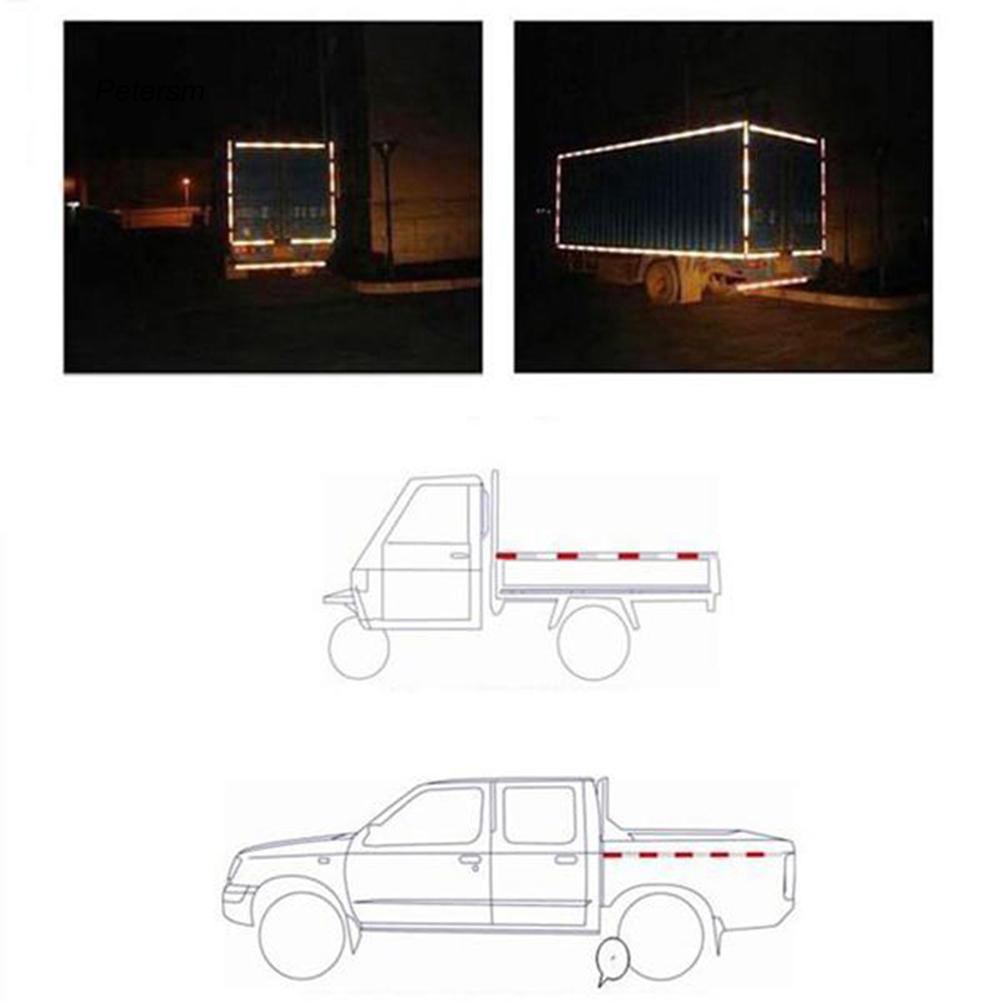 Set 10 dải dán phản quang cảnh báo an toàn cho xe tải