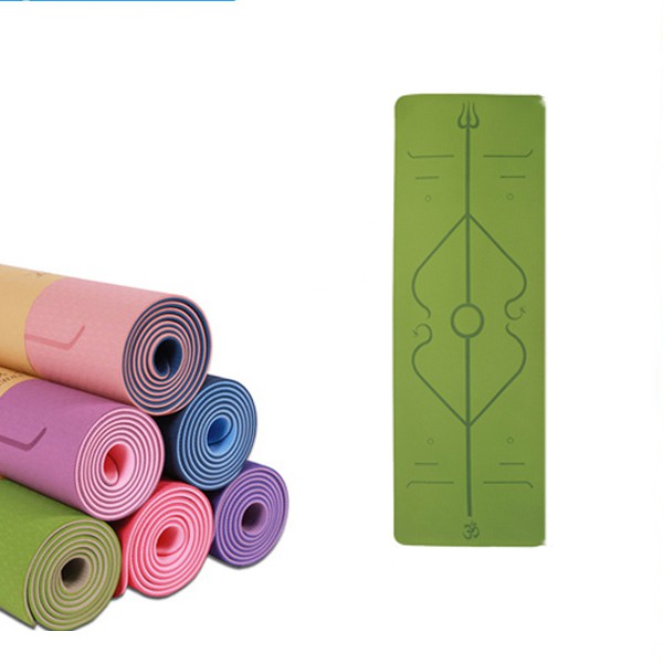 Thảm tập YOGA ĐịnhTuyến TPE 2 lớp chống trơn, thảm tập GYM CAO CẤP 2 LỚP 6mm- 8mm định tuyến cao cấp.