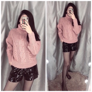 Áo len thừng cổ lọ