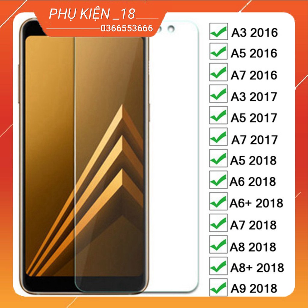 Kính cường lực bảo vệ màn hình toàn diện cho Samsung A3 A5 A6 A7 A8 a8s A9 A9S Star Pro Lite Plus 2016 2017 2018 2019
