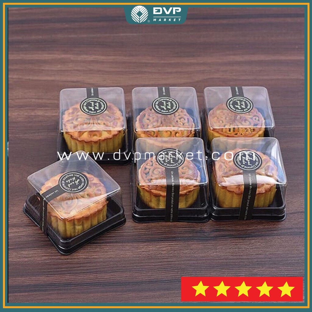 Set 50c Hộp Nhựa Nắp Trong Đựng Bánh Trung Thu 250g XY12 - Đại Vạn Phát