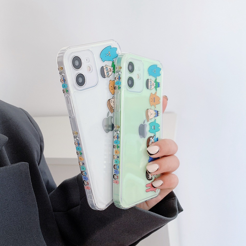 Ốp điện thoại họa tiết hoạt hình dễ thương cho Iphone 11 12 Pro 12pro Max 12mini 7 8 Plus X Xs Max Xr
