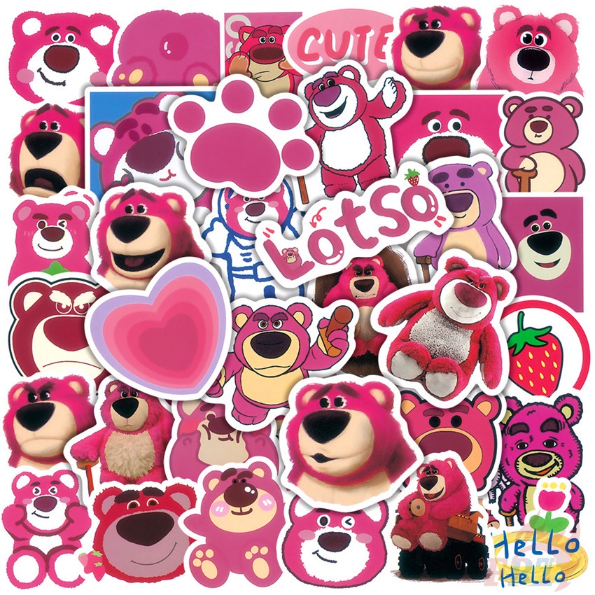 Bộ 50 Cái ☆ Hình Dán Lotso Series 02 ☆ Miếng Dán Chống Thấm Nước Họa Tiết Graffiti Thời Trang