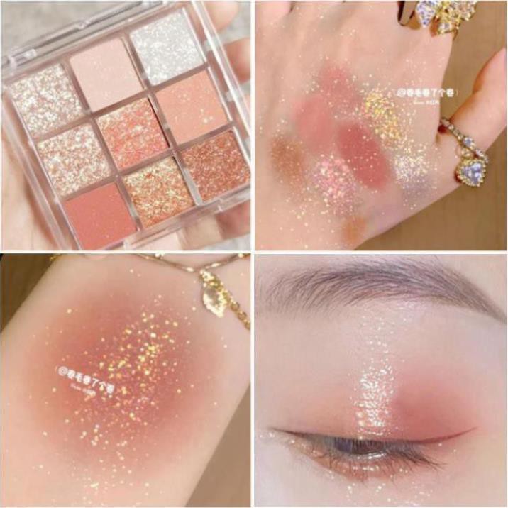 Bảng phấn mắt 9 màu sắc trong suốt độ sáng cao chống nước lâu trôi | BigBuy360 - bigbuy360.vn