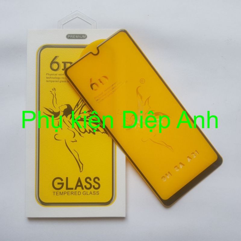 Samsung A31 | Kính cường lực full màn 6D thiên thần + Ốp lưng chống sốc RZANTS viền dẻo mặt lưng trong