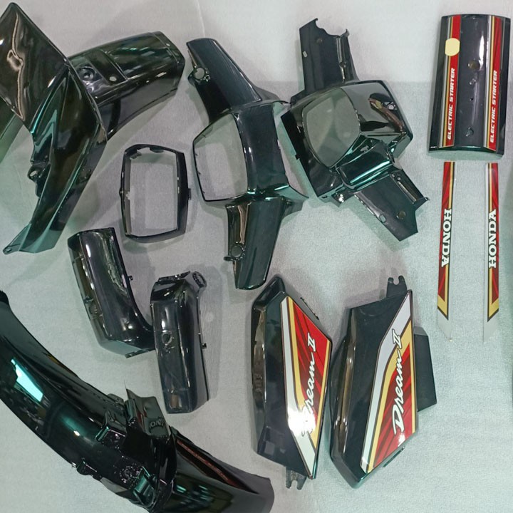 Bộ dàn áo xe Dream II Honda Màu Đen bóng siêu dẹp - B2949