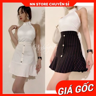 CHÂN VÁY KAKI SIÊU XINH KN31 ⚡ ẢNH THẬT⚡ CHÂN VÁY NGẮN ⚡ CHÂN VÁY NỮ ⚡ CHÂN VÁY VIỀN BÈO ⚡ CHÂN VÁY PHỐI NÚT