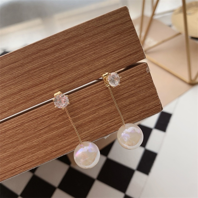 Bông Tai Đính Ngọc Trai Lớn Thời Trang Hàn Quốc 2022