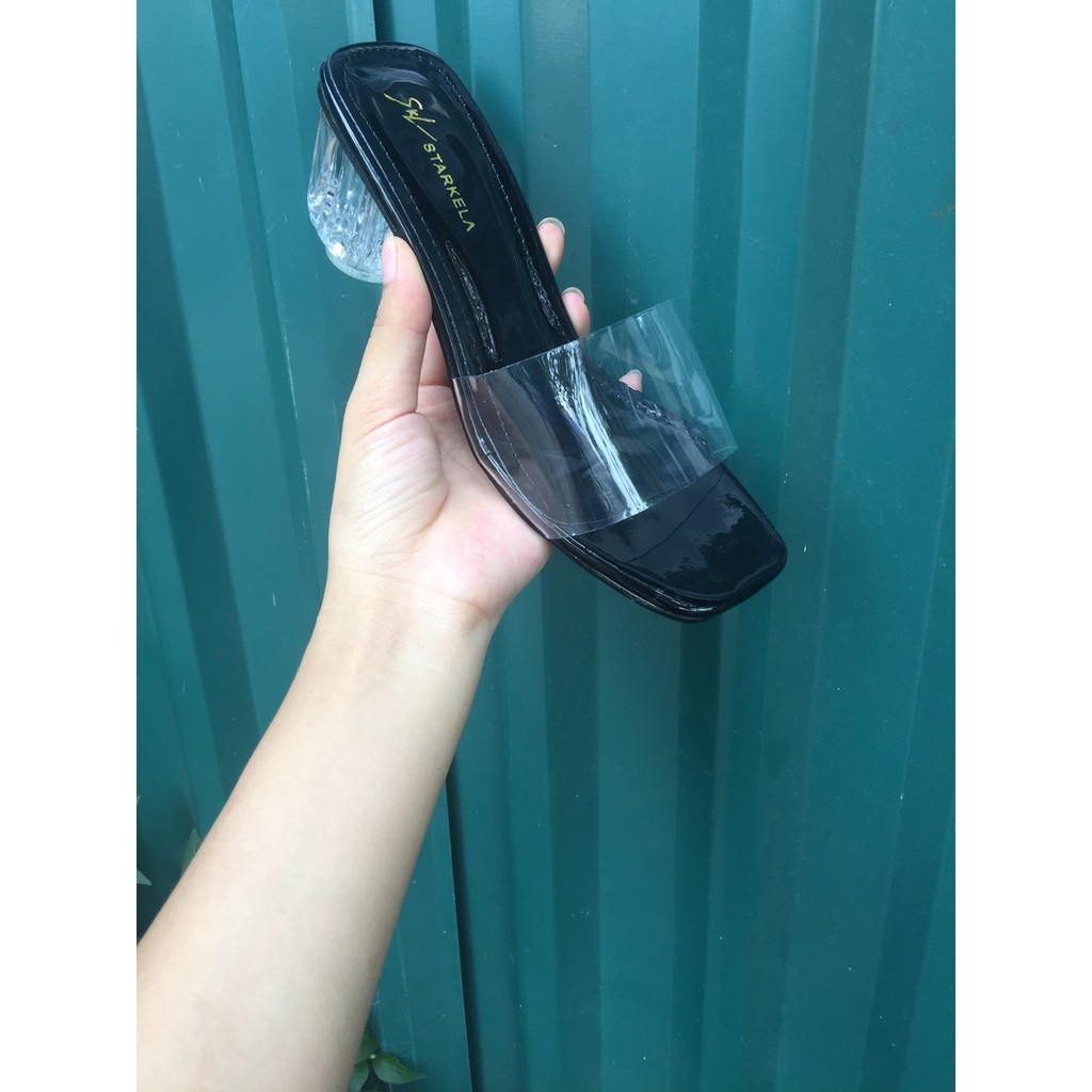 Dép quai trong gót pha lê hàng đẹp