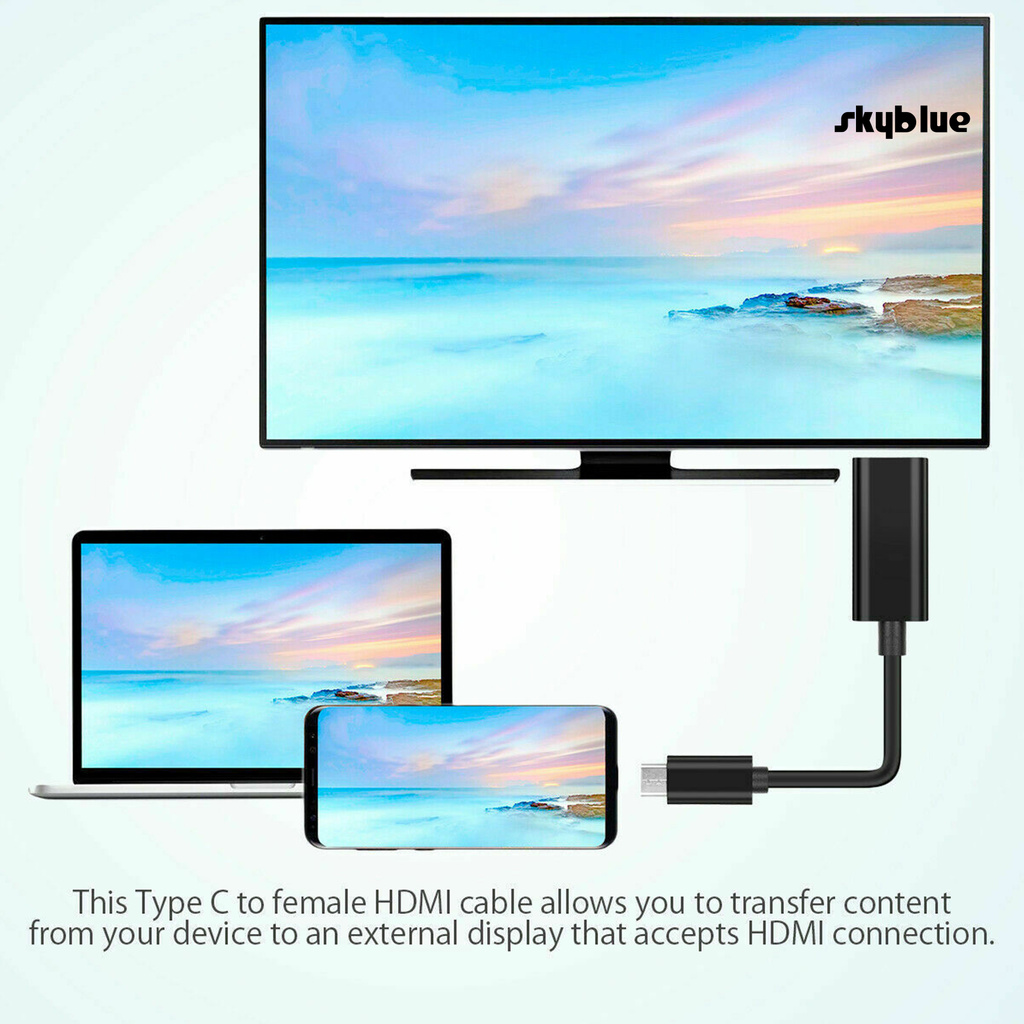 Bộ Chuyển Đổi Usb 3.1 Type C Sang Hdmi-Compatible Cho Laptop