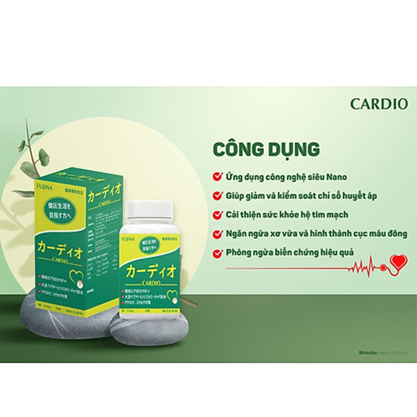 Viên uống huyết áp Cardio Nhật Bản 80 viên giải pháp cho người cao tuổi - Cvspharmacy