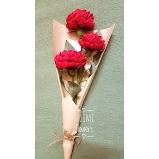 Hoa Giấy Nhún 3 Bông Handmade