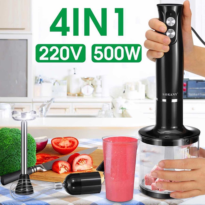 Máy xay sinh tố cầm tay đa năng Sokany 4 in 1