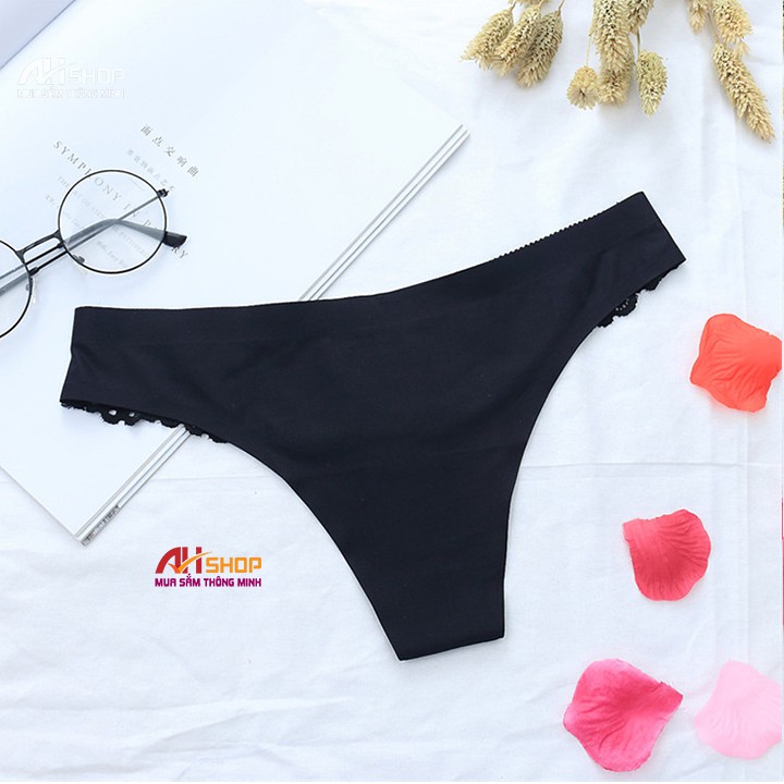 Quần lọt khe nữ ren không viền super sexy, quần chip thong nữ đúc su xì lip chất đẹp