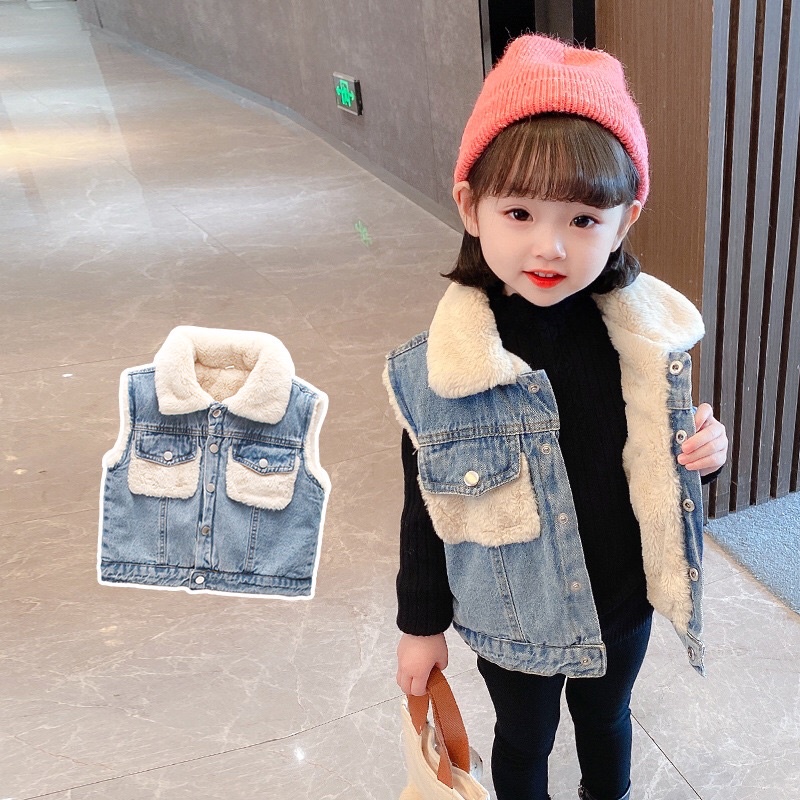 ÁO KHOÁC GILE DENIM LÓT LÔNG
