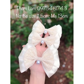Nơ Ruy Băng Lụa Trắng Kem