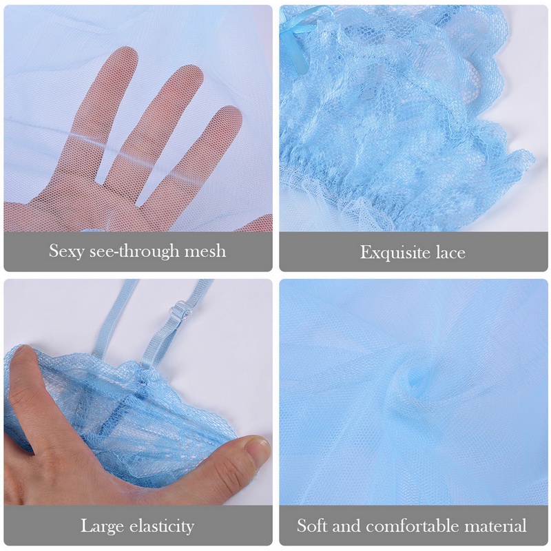 Đầm Ngủ Phối Ren Hoa Hở Lưng Gợi Cảm