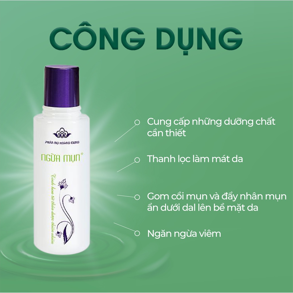 Phấn nước ngừa mụn Phấn nụ Hoàng Cung giúp thanh lọc làm mát da, gom cồi mụn đẩy nhân mụn ẩn  120ml