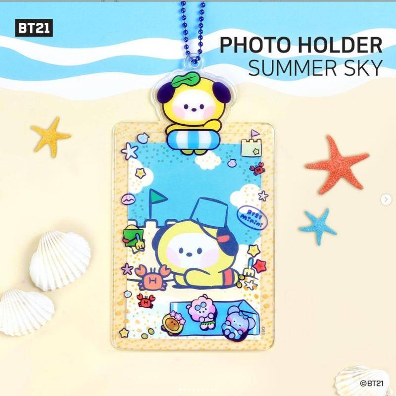 New Beach Party KPOP BTS BT21 Card Holder Cartoon Cute Transparent Card Holders Bank ID Holders Badge Child Bus Card Cover Case kids gfit CHIMMY COOKY KOYA MANG RJ SHOOKY TATA