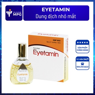 Nhỏ dưỡng mắt Eyetamin bổ sung vitamincho mắt, giúp mắt sáng khỏe lọ 10ml