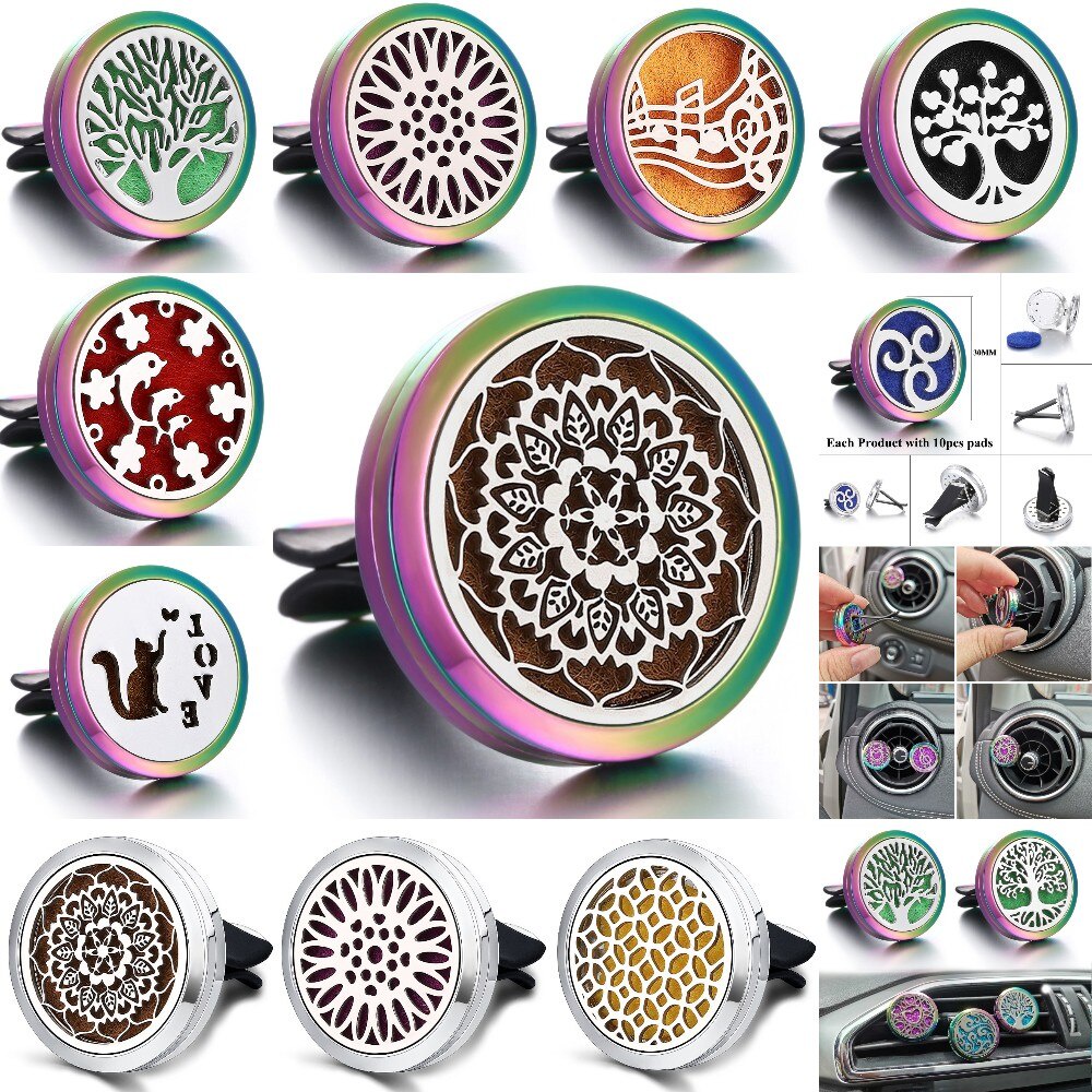 Kẹp Khuếch Tán Tinh Dầu / Nước Hoa Gắn Điều Hòa Xe Hơi Bằng Inox Tiện Dụng