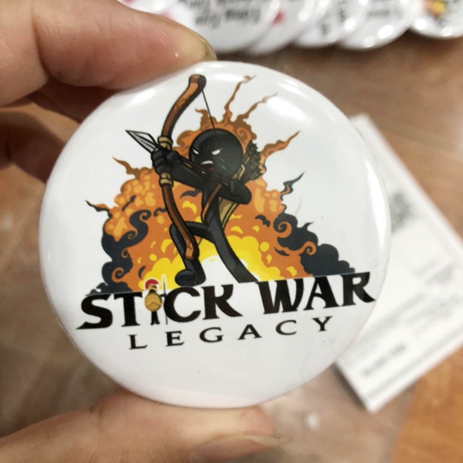 Huy hiệu game Stick War  Legacy  Đại chiến người que cài áo balo