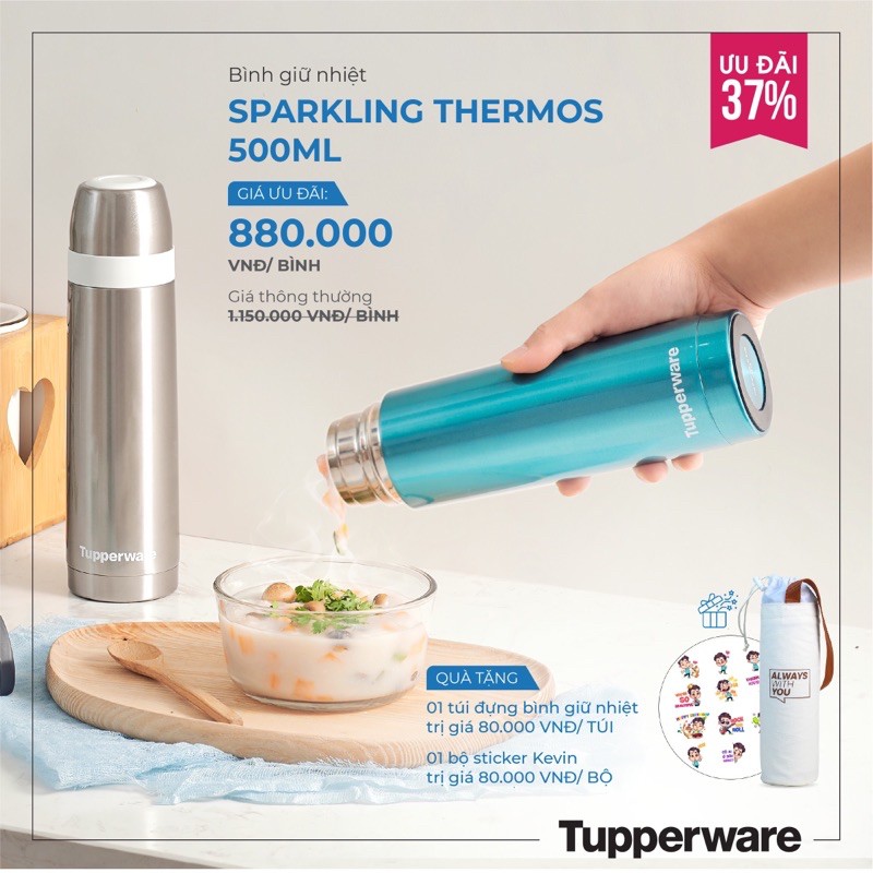 HỘP bình GIỮ NHIỆT STACKING THERMAL Tupperware