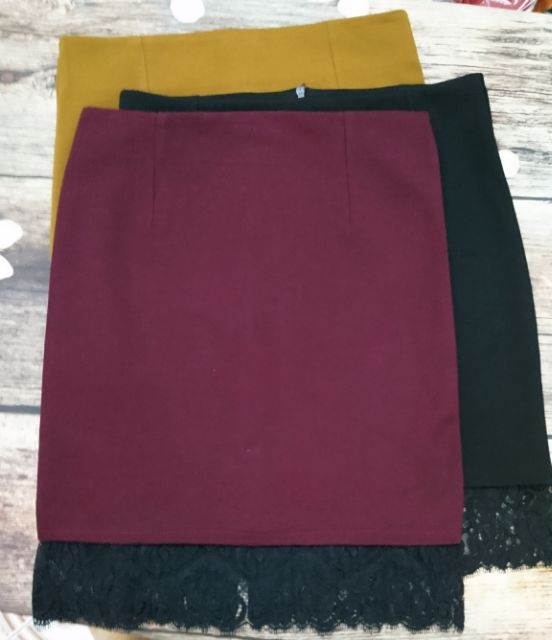 Chân váy ôm công sở phối ren | BigBuy360 - bigbuy360.vn