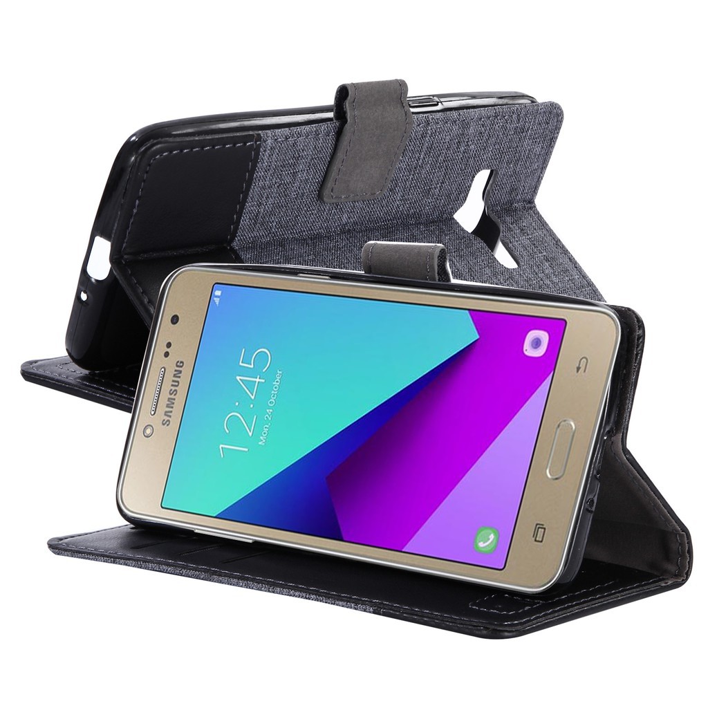 Bao da bề mặt vải denim có ngăn đựng thẻ cho Samsung Galaxy J2 J1 Mini Prime | BigBuy360 - bigbuy360.vn