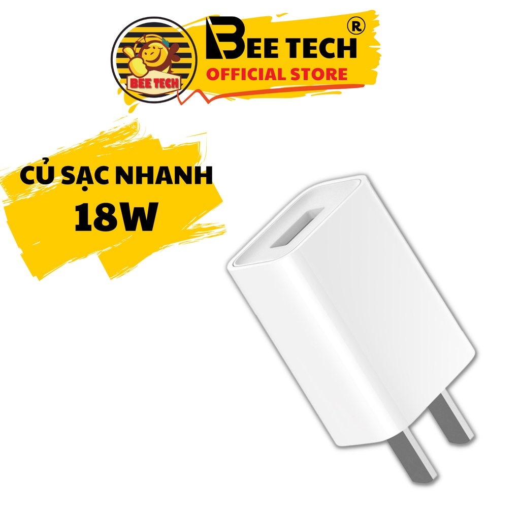 Củ Sạc Nhanh 18w BEETECH Chân Type C, Hỗ Trợ Sạc Nhanh, An Toàn Với Điện Thoại