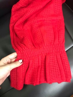 Bán sỉ áo len lỗ cổ tim dáng peplum