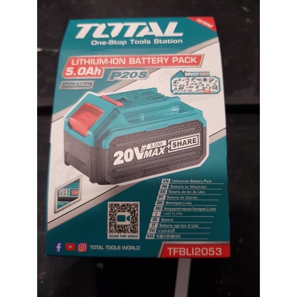 TOTAL Pin Lithium-Ion 20Vx5.0Ah TFBLI2053