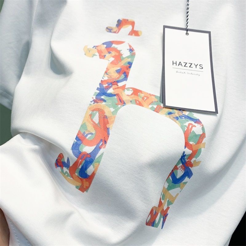 Áo Thun Cotton Ngắn Tay In logo Hazzys Thời Trang Cho Nữ