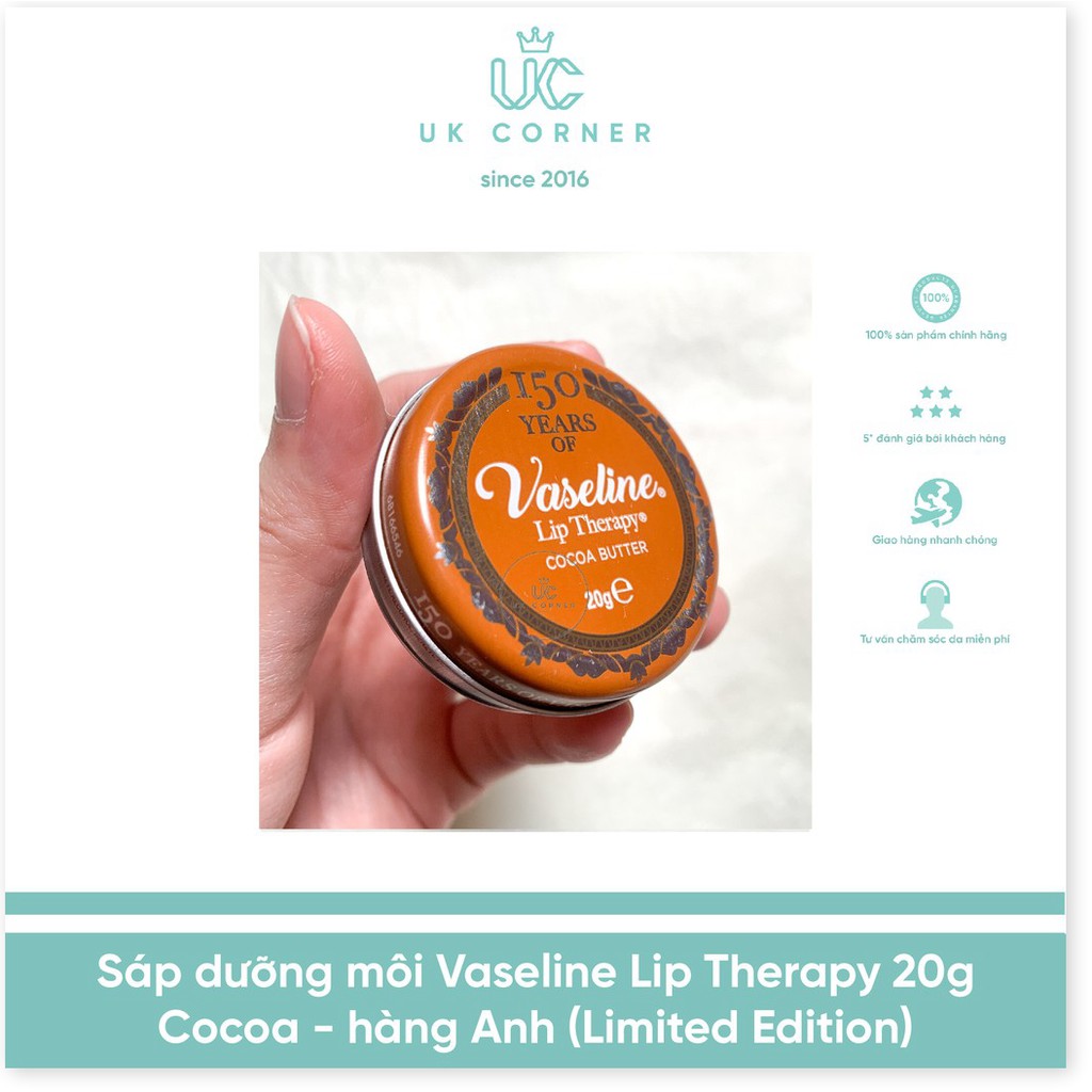 [Mã giảm giá] Sáp dưỡng môi Vaseline Lip Therapy 20g hàng Anh (UK)