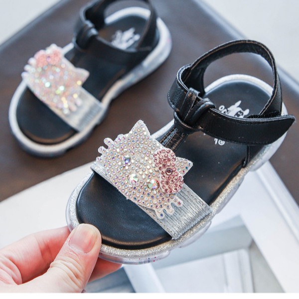 sandal bé gái size 21-30 kitty đèn led cao cấp