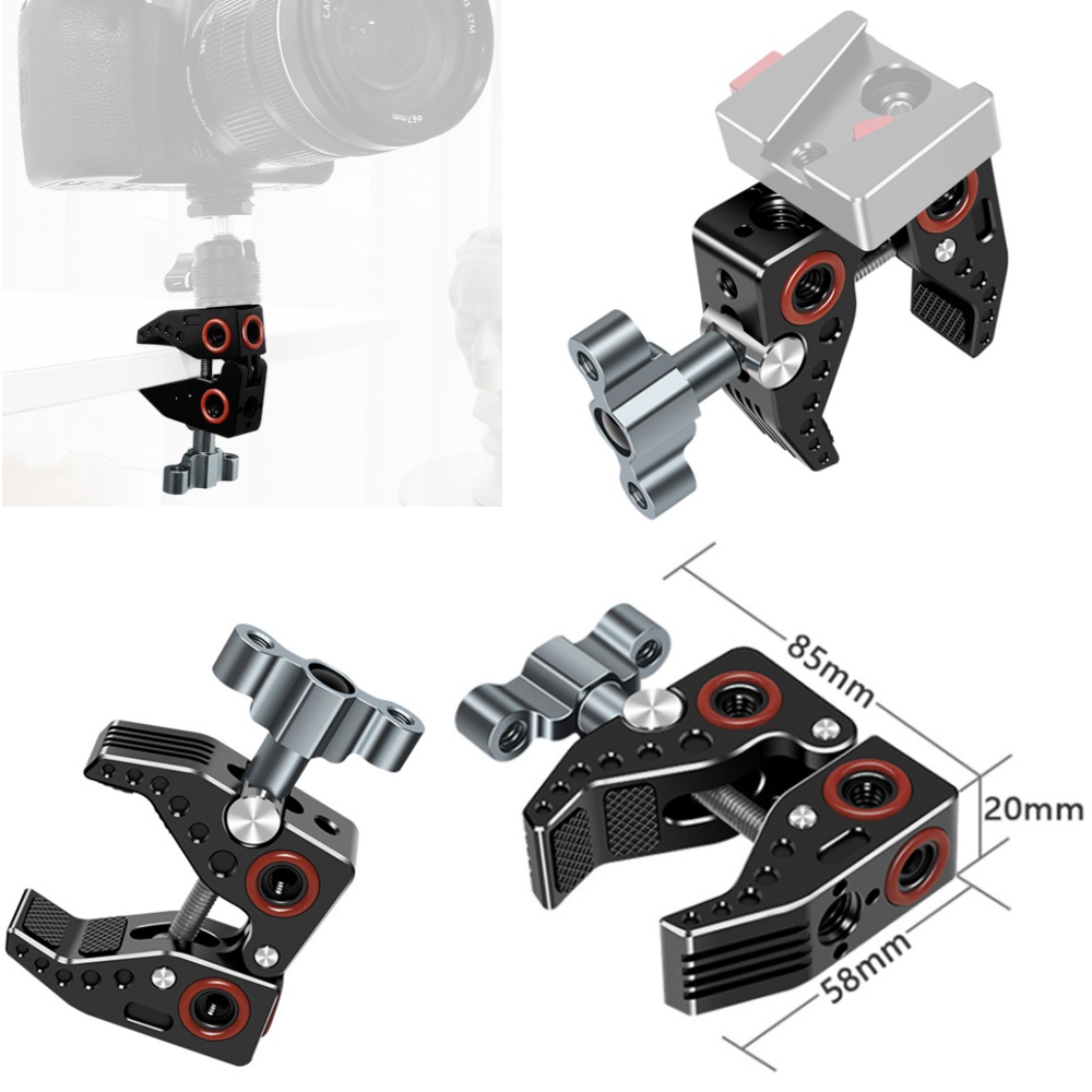 Kẹp Gắn Máy Ảnh Đầu Bi XT-XINTE Với Vít 1 / 4 3 / 8 Chuyên Dụng Cho DSLR