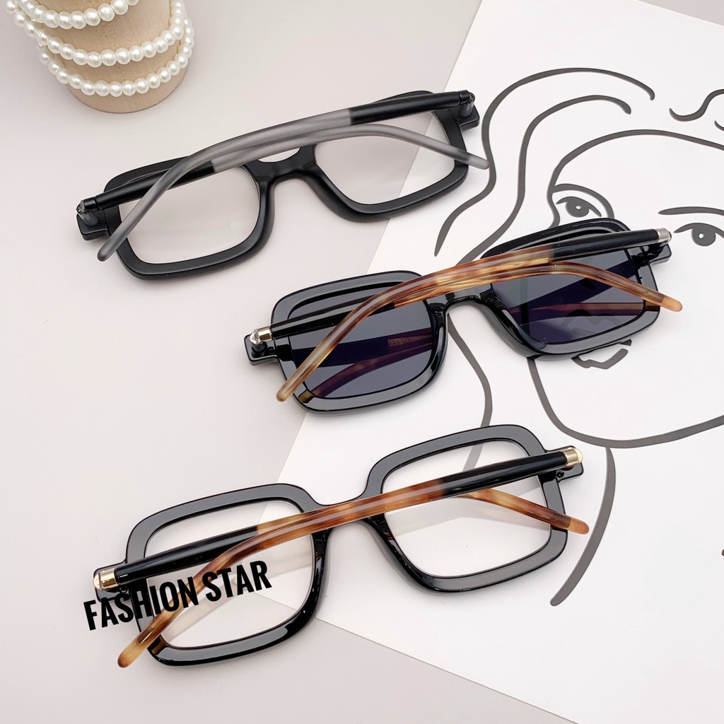 Kính râm nam nữ Hainam Eyewear mắt vuông màu sắc thời trang KUBO