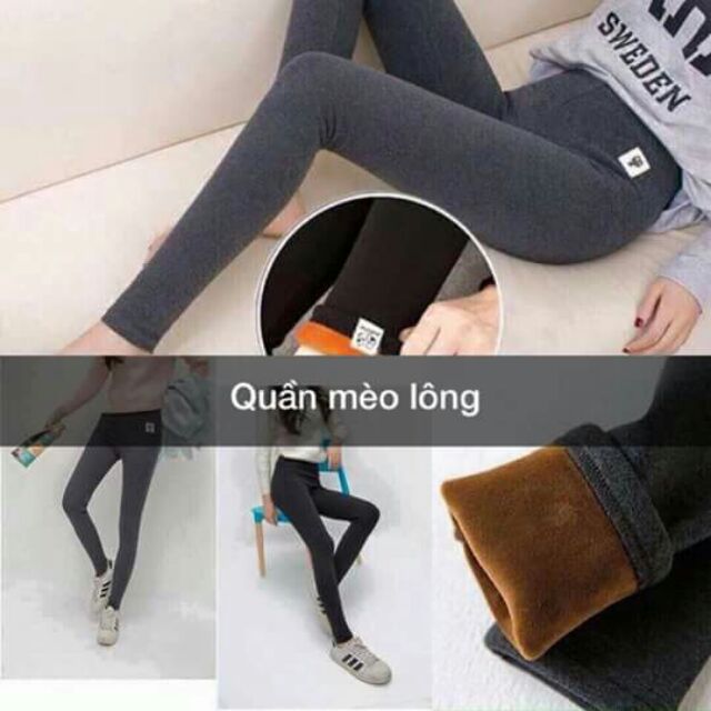 Quần mèo lót lông( còn đen)