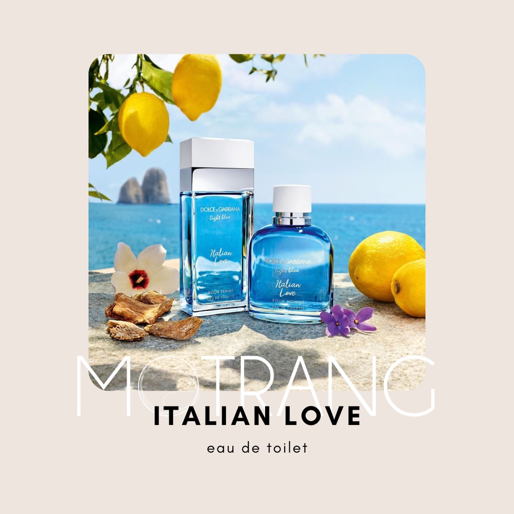 Nước hoa Dolce & Gabbana Light Blue Italian Love Ngọt Ngào, Tươi Mát và  Cuốn hút 5ml - 10ml - 20ml | Shopee Việt Nam