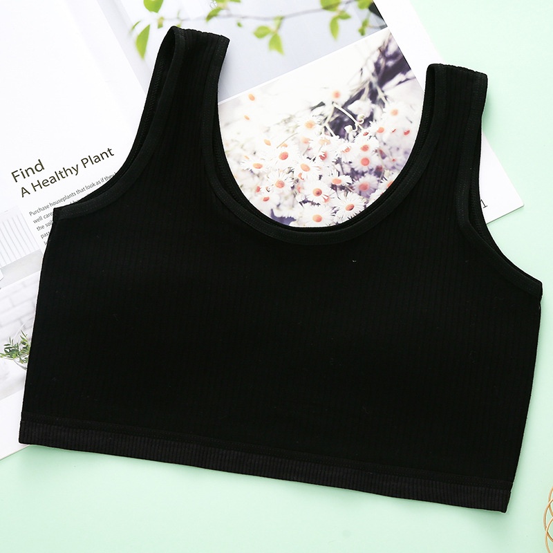 Áo lót cotton màu trơn thích hợp cho bé gái độ tuổi dậy thì