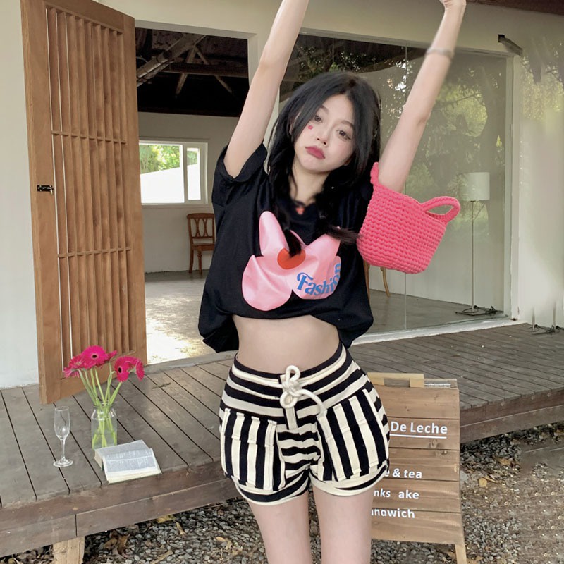Quần Short Thể Thao Lưng Cao Thời Trang Cho Nữ