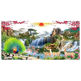 Tranh thêu phong cảnh - tranh chưa thêu e134