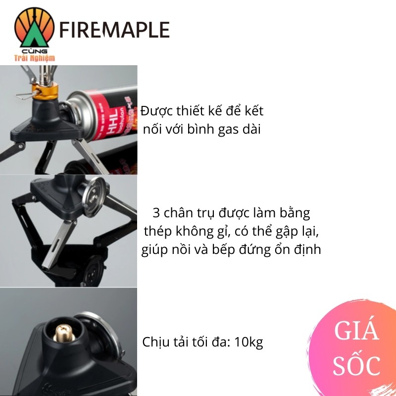 [CHÍNH HÃNG] Đầu Chuyển Đổi Bình Gas Fire Maple WIFI Adaptor Tiện Lợi Chuyên Dụng Cho Du Lịch, Dã Ngoại