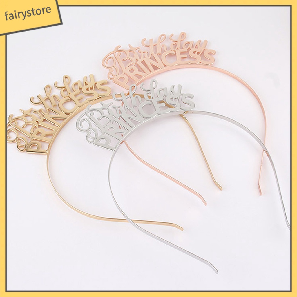 Băng Đô Cài Tóc Đính Đá Tạo Kiểu Chữ Happy Birthday Cho Bé Gái