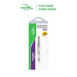 Nhíp nhổ lông mày vỉ giấy kềm nghĩa n.407 đầu xéo