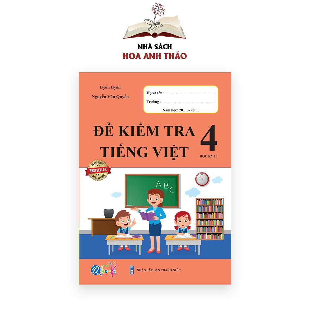 Sách - Đề kiểm tra Toán và Tiếng Việt lớp 4 học kỳ 2 Bộ 2 quyển