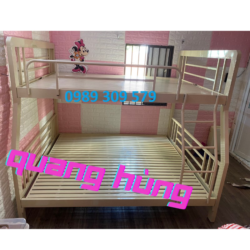 GIƯỜNG TẦNG SẮT HỘP VUÔNG CAO CẤP 1M4/1M6 HCM